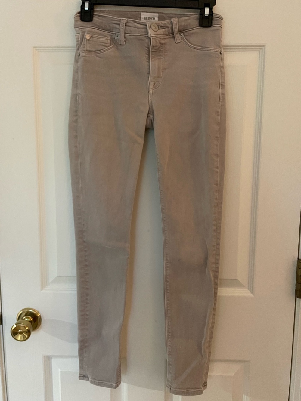 Hudson Jeans Nico Midrise Skinny Jeans in Light Taupe